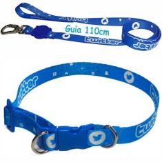 Coleira Para Cachorro + Guia de 1,10cm - Leedog, Twitter, P