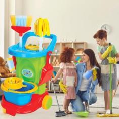 Carrinho De Limpeza Infantil Brinquedo (Carrinho Completo) - Maral