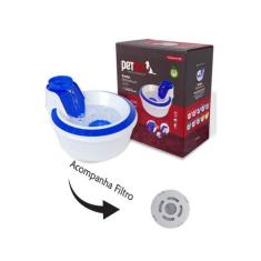 Fonte Bebedouro Filtro Para Pet Gatos Petlon 2l Colors Cores, Ciano/La