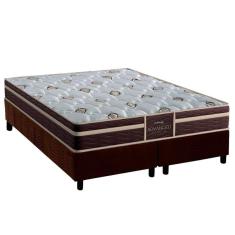 Cama Box Queen: Colchão Espuma D33 Probel Firmepedic ProDormir Advanced Tech1500 Plus Brown + Base CRC Suede Brown (158x198)