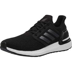 adidas Tênis de corrida feminino Ultraboost 20, Preto/Noite Metálico/Branco, 5.5