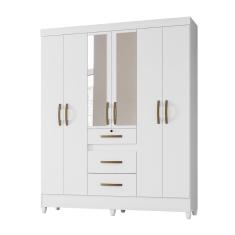 Guarda Roupa 6 Portas com Espelho Itatiba Branco 868440 Moval