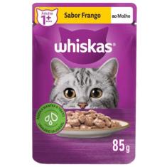Ração Úmida para Gato Adulto Sachê - Whiskas Frango ao Molho 85g, Fran