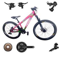 Bicicleta Aro 26 Vikingx Tuff 25 Cambio Shimano Traseiro Dianteiro / T