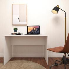 Escrivaninha Mesa Escritório 100cmx42cm 100cm Branca - Bramov Móveis