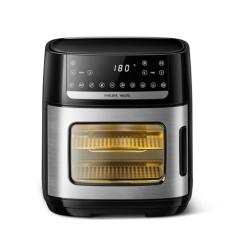 Philips Walita Airfryer Forno Série 5000 – Fritadeira sem Óleo 12L, 4 Acessórios, Tela Touch com 10 Programas, Timer 24h, Inox com Janela Transparente (AI551/09)