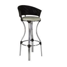 Banqueta Alta Conforto Alumínio Fibra Tabaco Branco Gelo