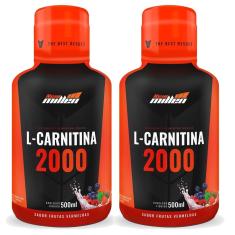 Kit 2X L-Carnitina 2000mg - 500ml Frutas Vermelhas - New millen