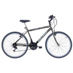 Bicicleta Aro 26 Stroll 18V cor Prata com Preto