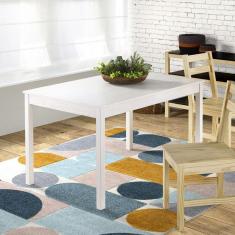 Mesa de Jantar 4 Lugares Madeira Maciça Mandacaru Cabecasa Madeiramadeira Branco