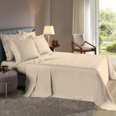 Lençol Queen 3 pçs Fronhas com Abas Percal 200 fios 100% Algodão - RAF