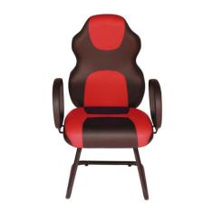 Cadeira Gamer Interlocutor Linha Gamer Racing Vermelho - Design Office