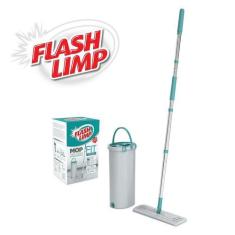 Mop Lava e Seca FIT Limpador Com Balde Esfregão Microfibra para Pisos 
