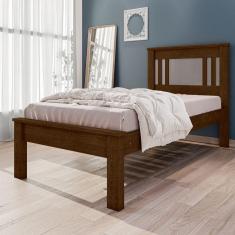 Cama De Solteiro  Com Colchão Macaé Malbec Off White