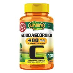 Vitamina C ácido Ascórbico Unilife 120 Capsulas Veganas