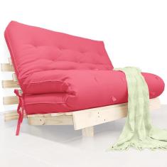 Futon Casal Tokio Sofa Cama Goiaba Com Madeira Maciça
