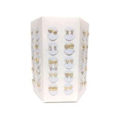 Atacado Kit 60 Pares Brincos Folheados A Ouro 18K Ou Prata