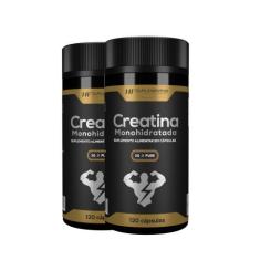 2x creatina monohidrata 3g pure 120caps 1550mg hf suplements