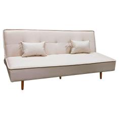 Sofá Cama Silver 3 Lugares Reclinável 1,93 Corino Bege - Speciale Home Bege