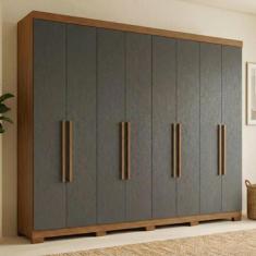 Guarda-roupa Casal 8 Portas 4 Gavetas Master New com Pés - Santos Andi