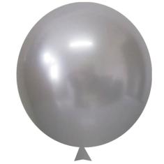 Balão Cromado Prata - 9 polegadas - 25 Unidades