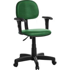 Cadeira de Escritório Secretaria Com Braço Verde RJ