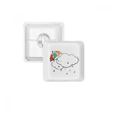 Umbrella Weather Cloud Ilustration Pattern Keycap Teclado mecânico PBT Gaming Upgrade Kit