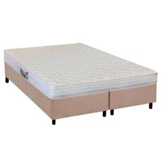 Cama Box Queen: Colchão Ortopédico Herval AG65 Frontier + Base CRC Suede Clean(158x198)