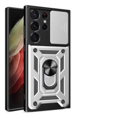 Capa à prova de choque para Samsung S23 Ultra S22 Plus S21 FE Note20 Capa de proteção para câmera para Galaxy A73 A53 A51 A71 A33 A13, prata, para Samsung S23