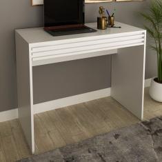 Mesa Escrivaninha 1 Gaveta Ripado Me4173 Branco - Tecno Mobili