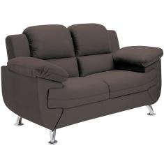 Sofá Avalon 152cm com 2 Lugares em Veludo e Espuma D-33 Linoforte - Marrom