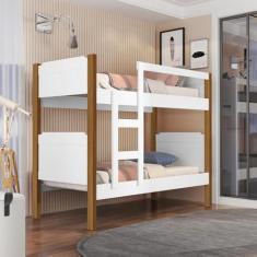 Beliche de Solteiro Flora Novo Modelo c/ Grade e Escadas - BeA Bento, 