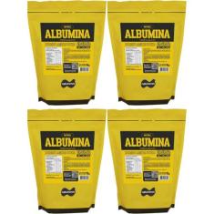 Kit 4x Albumina Naturovos 1kg Sabor Natural