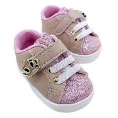 Tênis Sapatinho Para Bebês Infantil Princesa Glitter Rosa, 16