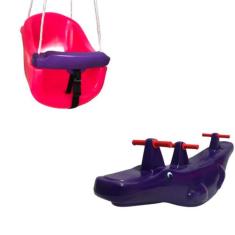 Playground Crocodilo e Balanço BB  Ideal para Brincadeiras ao Ar Livre