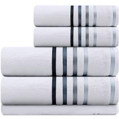 Jogo de toalhas Banhão Gigante Karsten Lumina 5 Peças - Fio Penteado - Emcompre