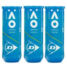 Bola de Tênis Dunlop Australian Open - Pack com 3 tubos