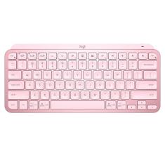 Teclado sem Fio Logitech MX Keys Mini - Padrão US - Bluetooth - Rosa - 920-010507