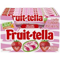 Bala Fruittella Swirl Morango com Creme de Leite - Vitamina C e Suco d