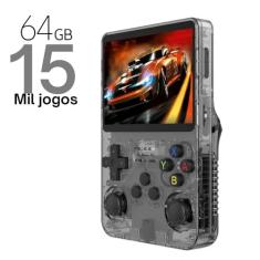 Console Game Portátil Arkos R36s Tela IPS 3.5 64GB 15 Mil jogos