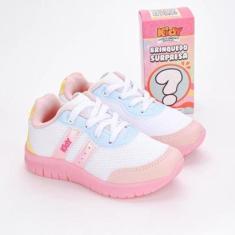 Tênis Infantil Menina Kidy Ultra Flex Com Surpresa Branco Colorido-Feminino