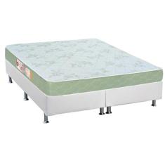 Cama Box Queen: Colchão Espuma Castor D33 Sleep Max + Base CRC Courano