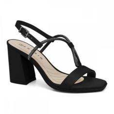 Sandalia Ramarim 2441201-3 Salto Grosso Feminino-Feminino