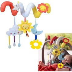  Brinquedos Pendurados - Atividade de berço bebê espiral brinquedos de pelúcia,H