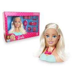 Busto Barbie Boneca Cabeleireira Com Acessórios - Pupee