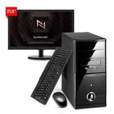 Kit - Computador Neologic Home Nli83494 Amd Ryzen 5 5600G (3.9Ghz 19Mb) 8Gb Ssd 240Gb + Monitor 21,5