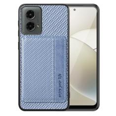 Futanwei Capa carteira para Motorola Moto G 5G 2024 com suporte para cartão [design padrão de fibra de carbono] [2 compartimentos para cartão de crédito embutidos] [fecho magnético oculto] capa
