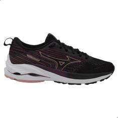 Tênis de Corrida Feminino Mizuno Wave Vitality 5 Preto/Amora