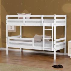 Beliche Infantil Dreams com Grade de Proteção Madeira Maciça Branco Me