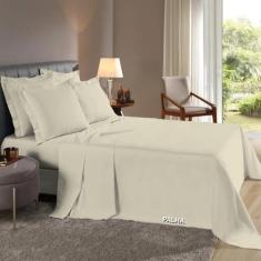 Lençol Super King 3 peças Fronhas c/ Abas Percal Flex 400 Fios Toque M